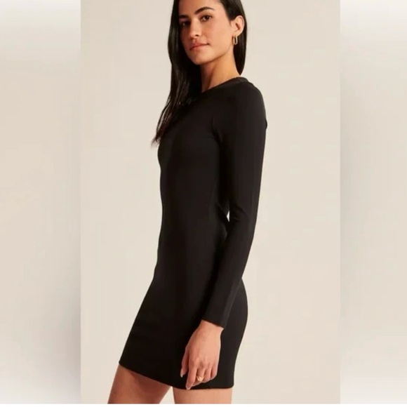 NWT* Abercrombie Asymmetrical One-Shoulder Ponte Mini Dress - Picture 4 of 8